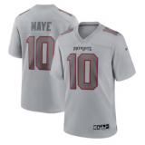 Drake Maye, New England Patriots Nike Jersey - Gray